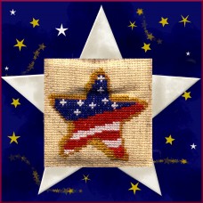 Patriotic Star Cross Stitch Pattern