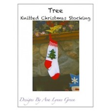 Tree Knitted Christmas Stocking